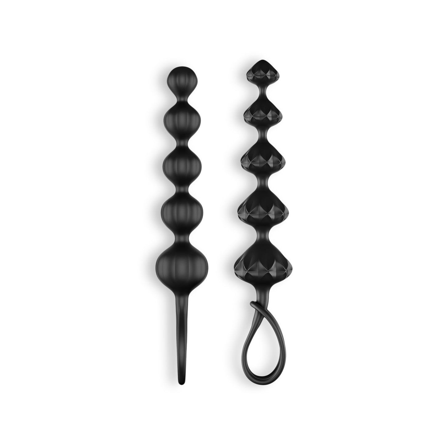 LOVE BEADS 2 PIECE SET BLACK
