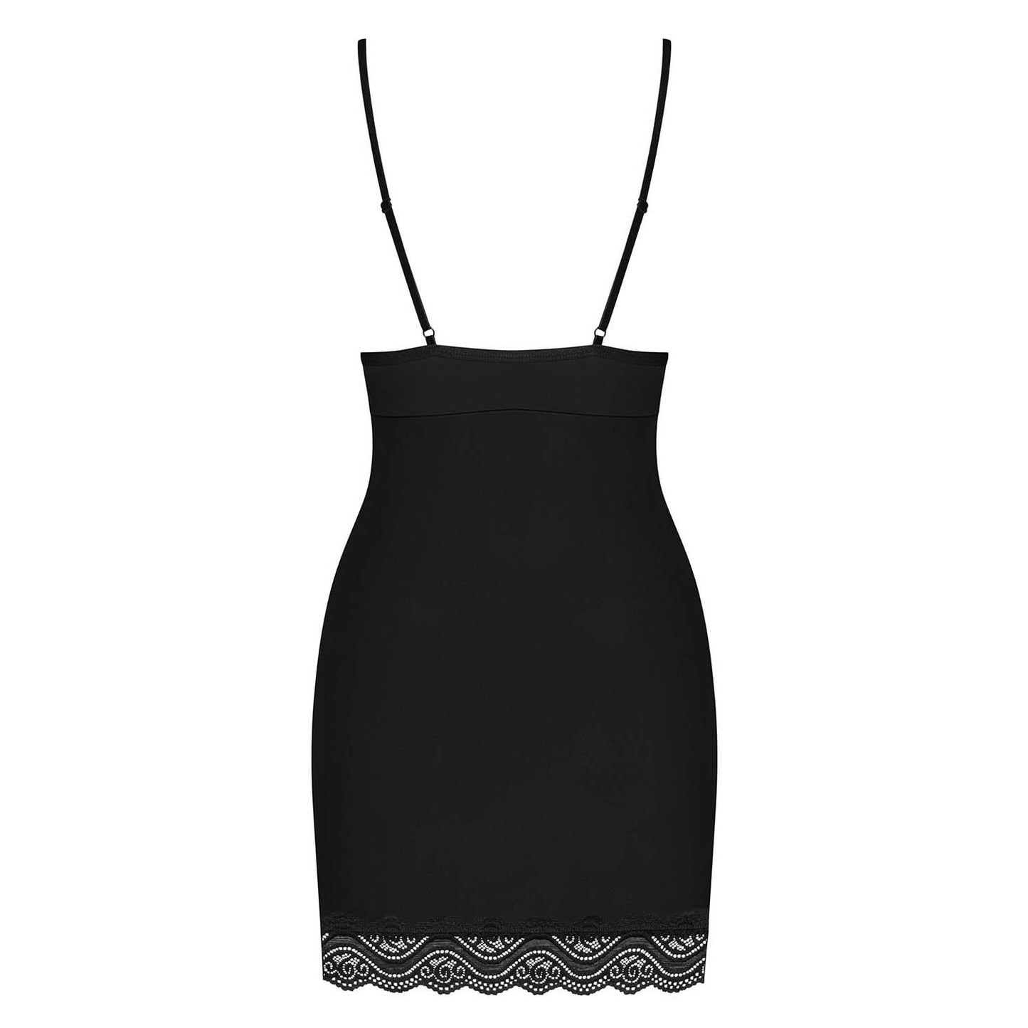 OBSESSIVE DIYOSA CHEMISE AND THONG BLACK