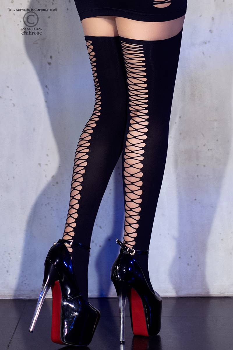 CR-4398 STOCKINGS BLACK