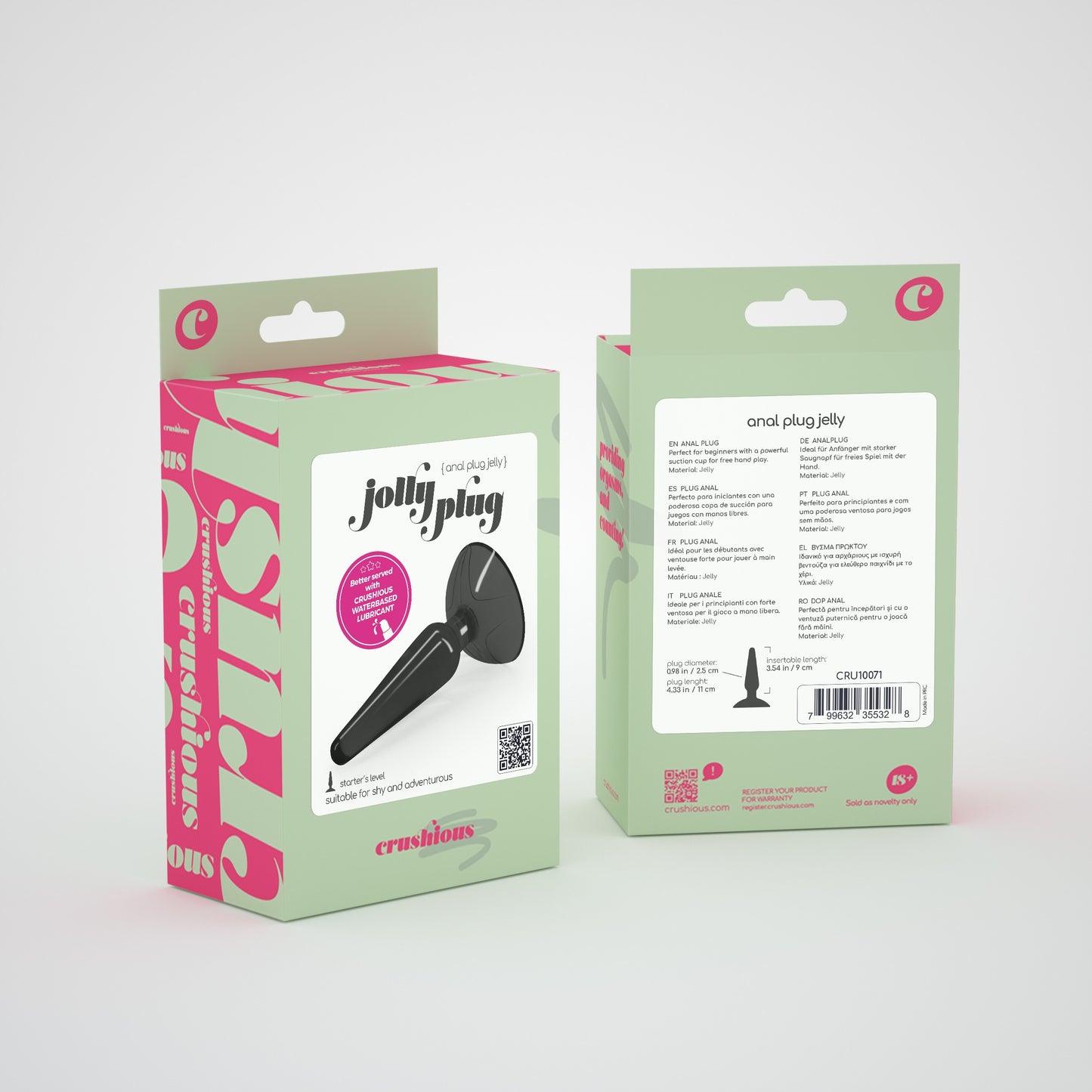 CRUSHIOUS JOLLY PLUG ANAL PLUG BLACK