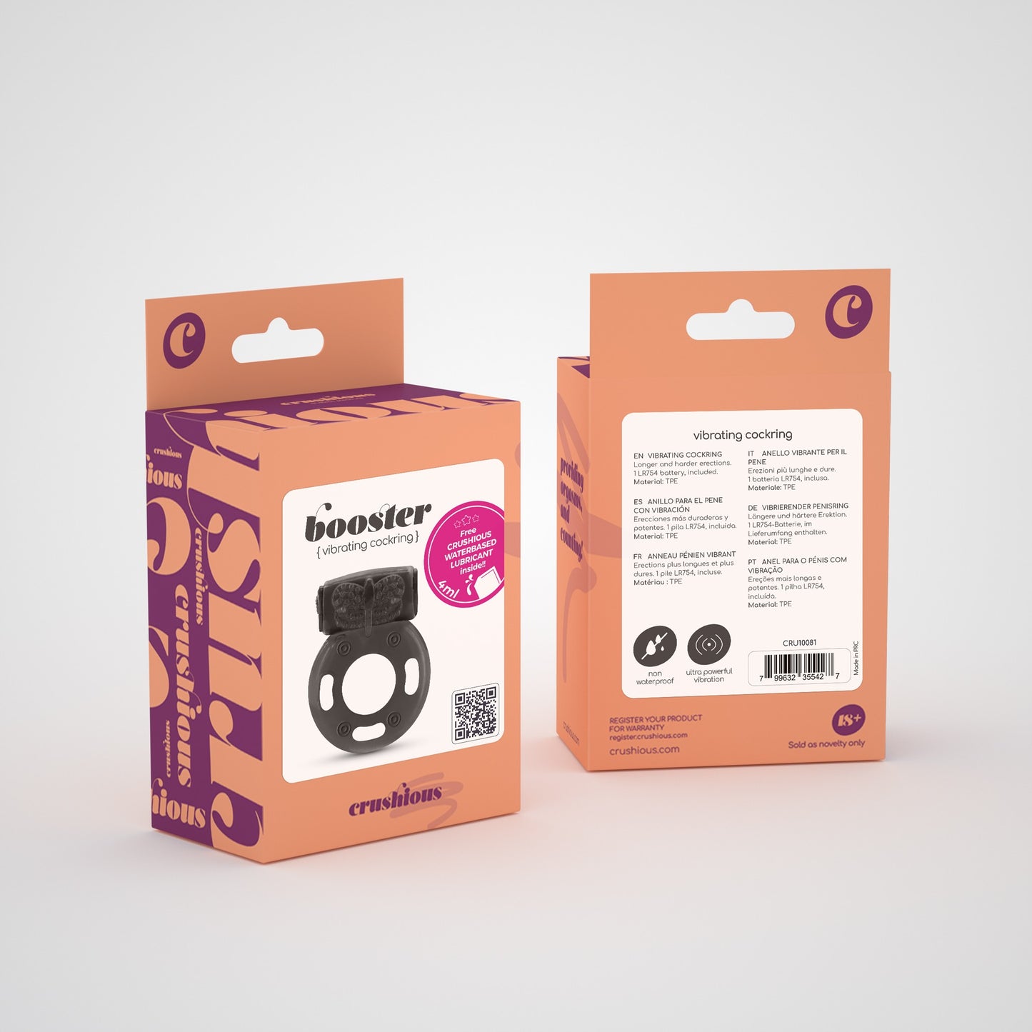CRUSHIOUS BOOSTER COCKRING WITH VIBRATING BULLET