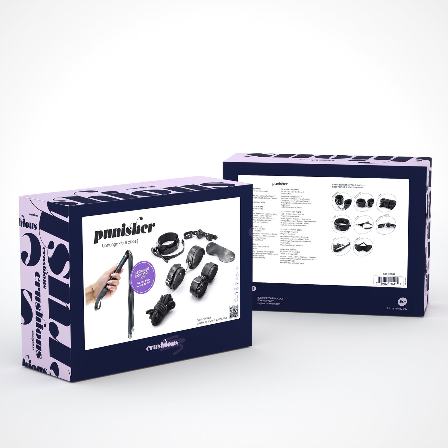 CRUSHIOUS PUNISHER 8 PIECE BONDAGE KIT