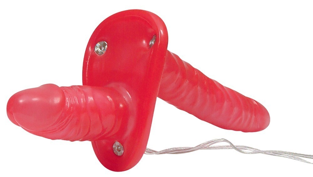 BAD KITTY VIBRATING DOUBLE STRAP-ON