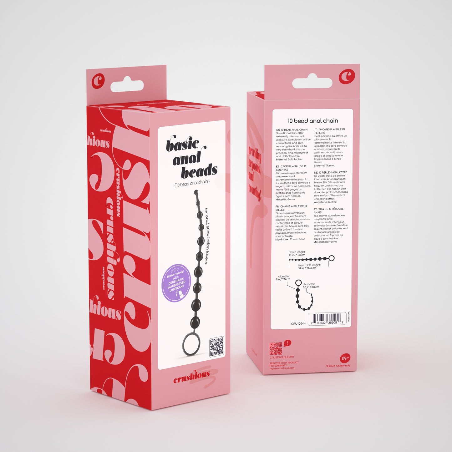 10 BEAD ANAL CHAIN BLACK