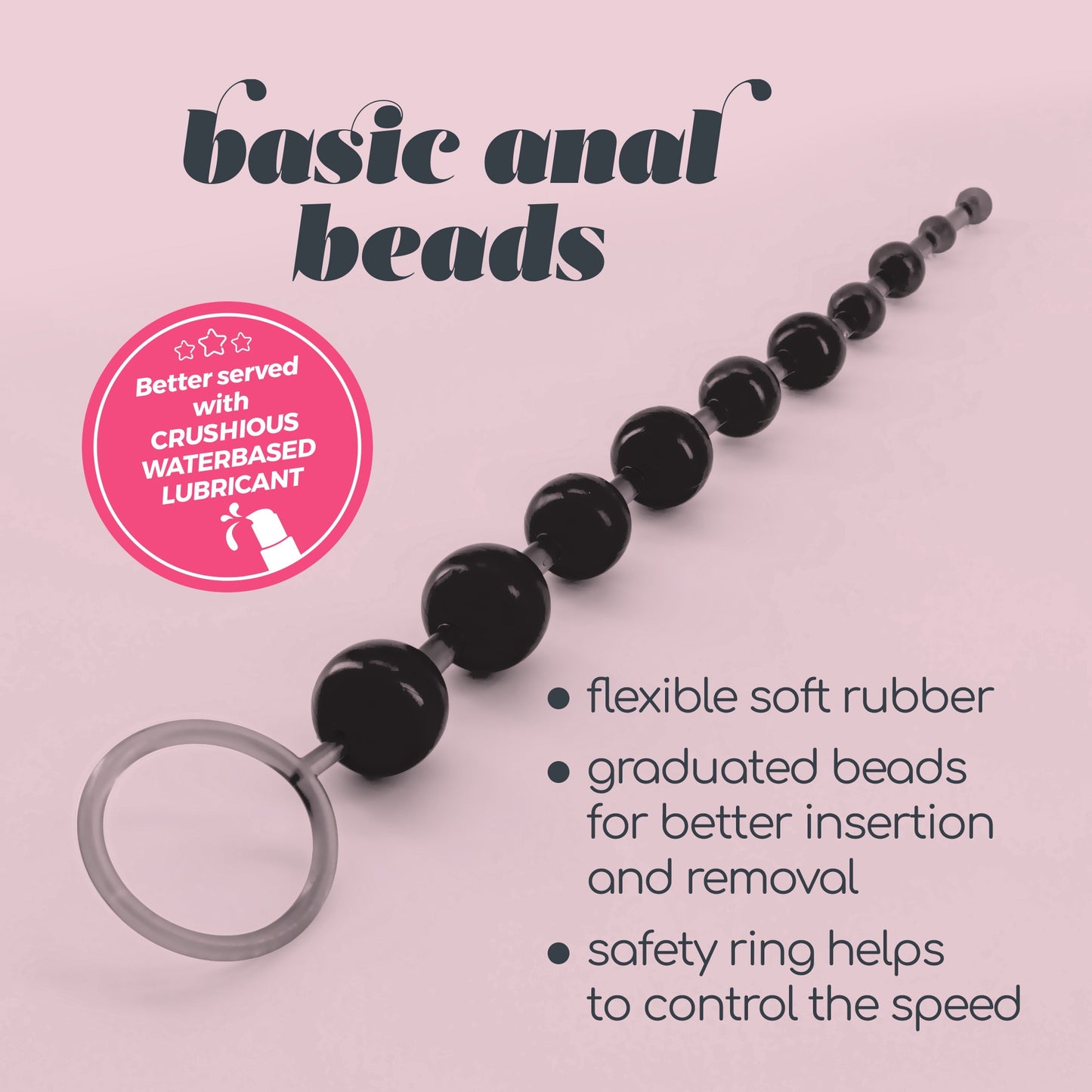 10 BEAD ANAL CHAIN BLACK