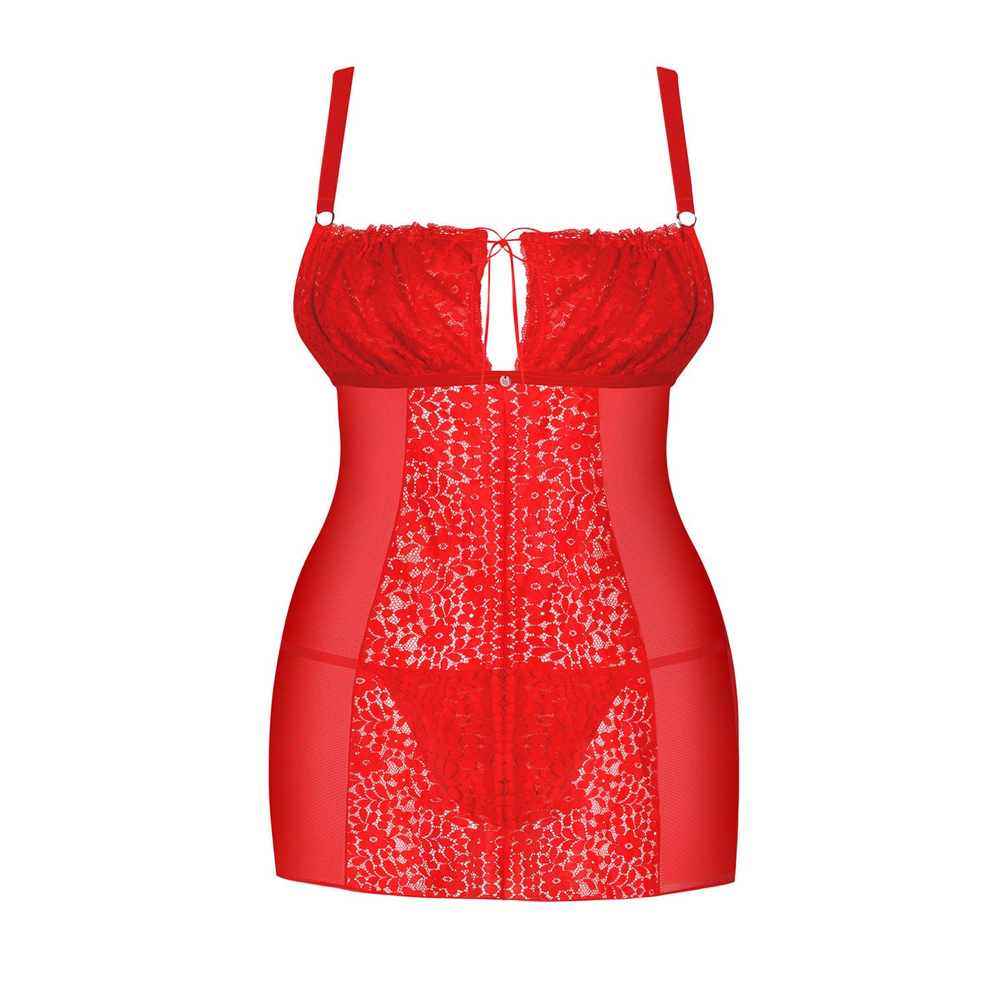 QUEN SIZE OBSESSIVE BLOSSMINA CHEMISE AND THONG