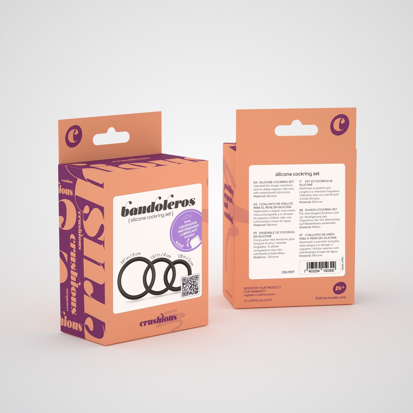 CRUSHIOUS BANDOLEROS SILICONE PENIS RING SET