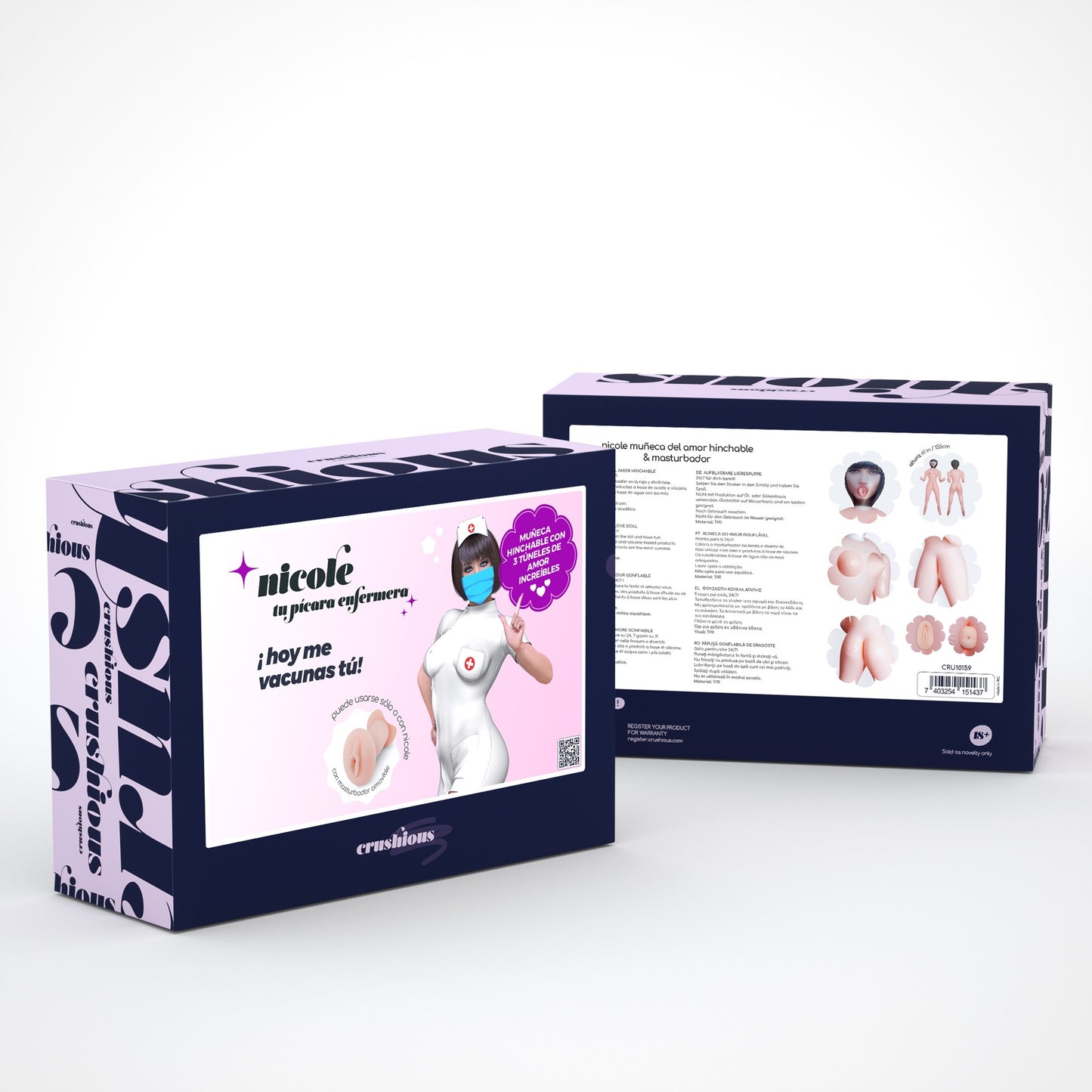 CRUSHIOUS NICOLE LA ENFERMERA INFLATABLE DOLL WITH STROKER