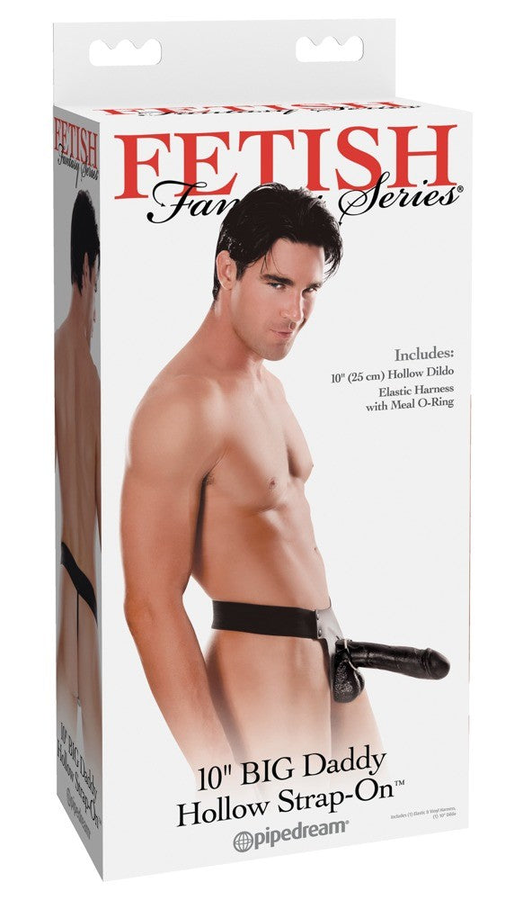 SERIES 10'' BIG DADDY HOLLOW STRAP-ON BLACK