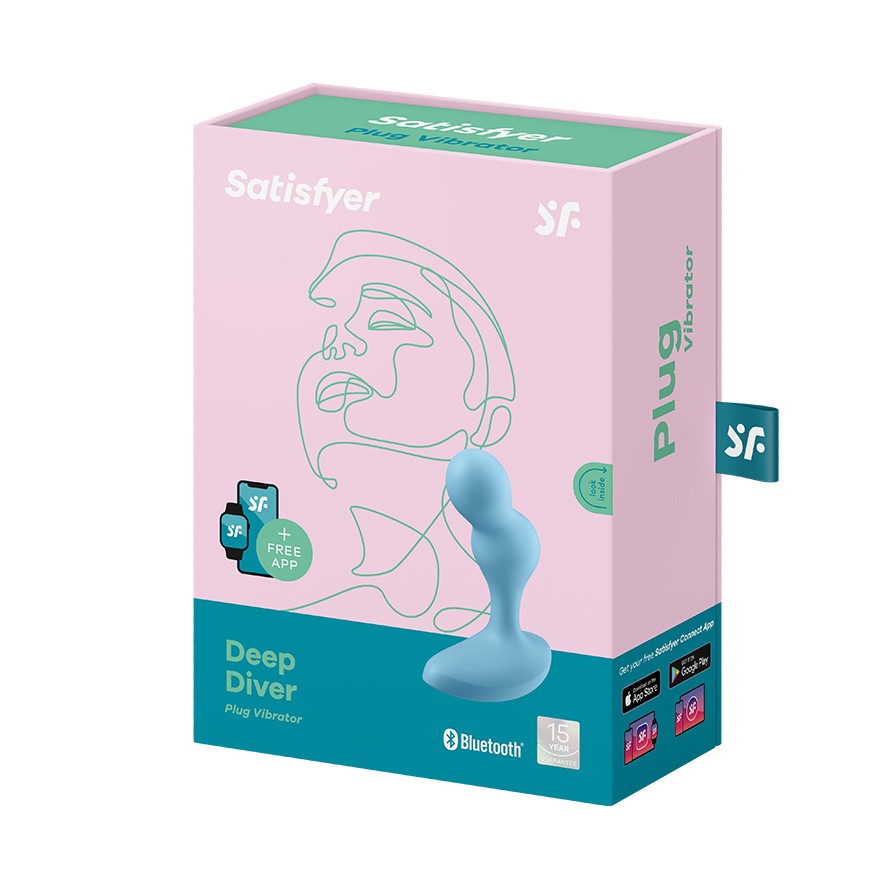 DEEP DIVER ANAL VIBRATOR WITH APP BLUE