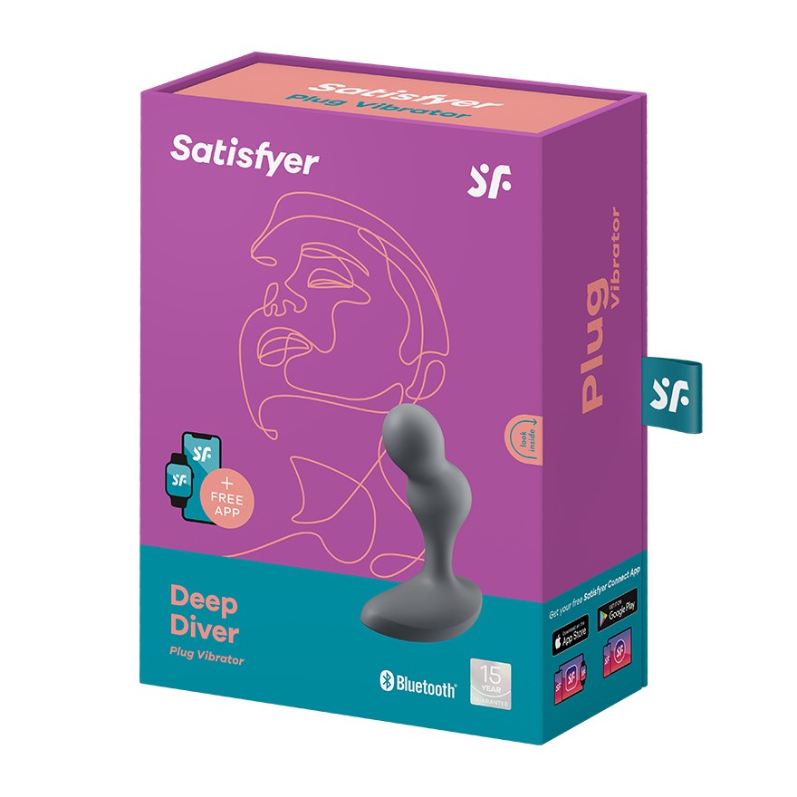 DEEP DIVER ANAL VIBRATOR WITH APP GREY