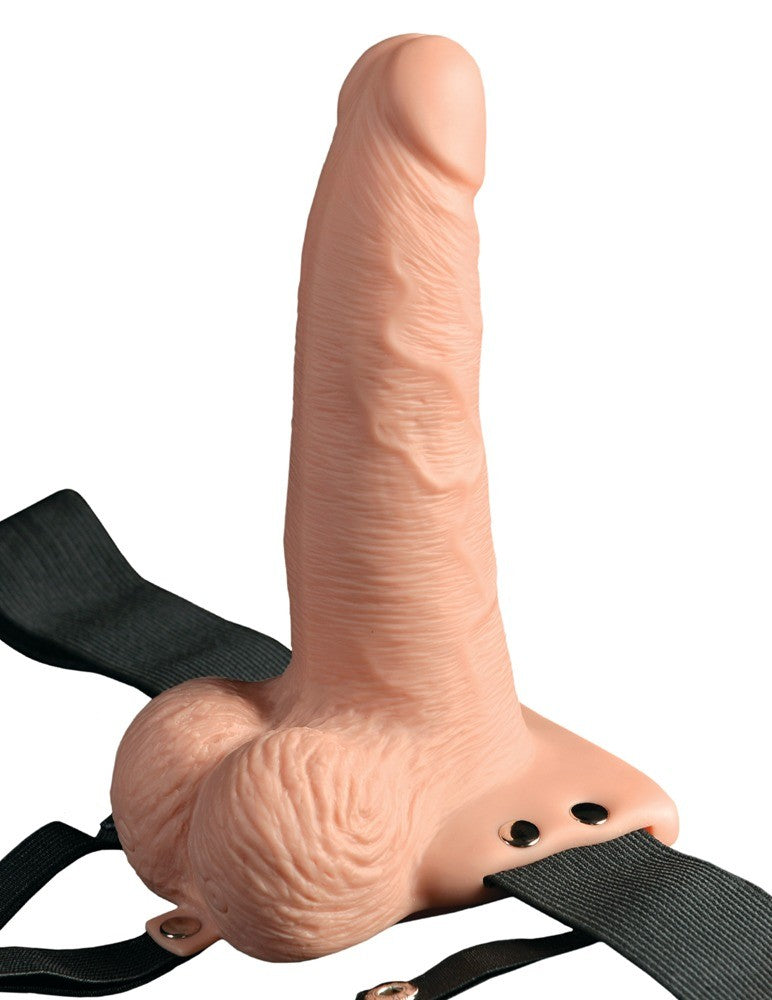 6" HOLLOW RECHARGEABLE STRAP-ON WITH REMOTE FETISH FANTASY SERIES