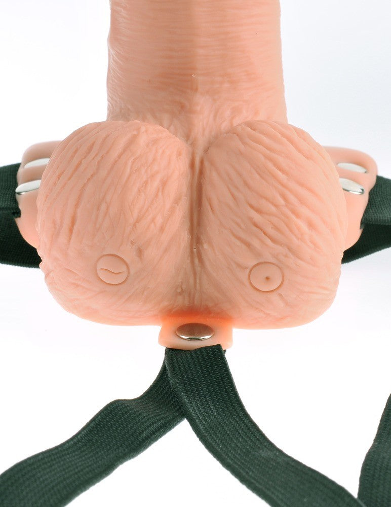 6" HOLLOW RECHARGEABLE STRAP-ON WITH REMOTE FETISH FANTASY SERIES