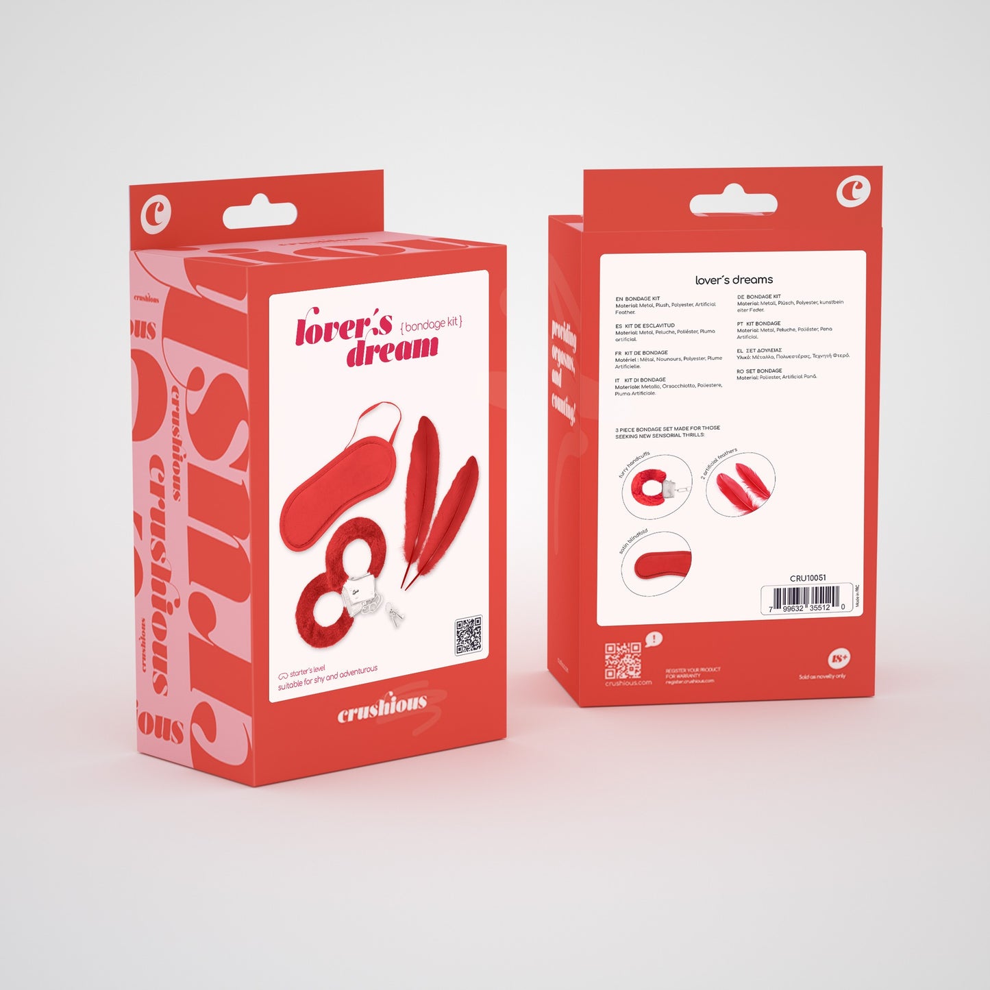 LOVER'S DREAM BONDAGE KIT CRUSHIOUS RED