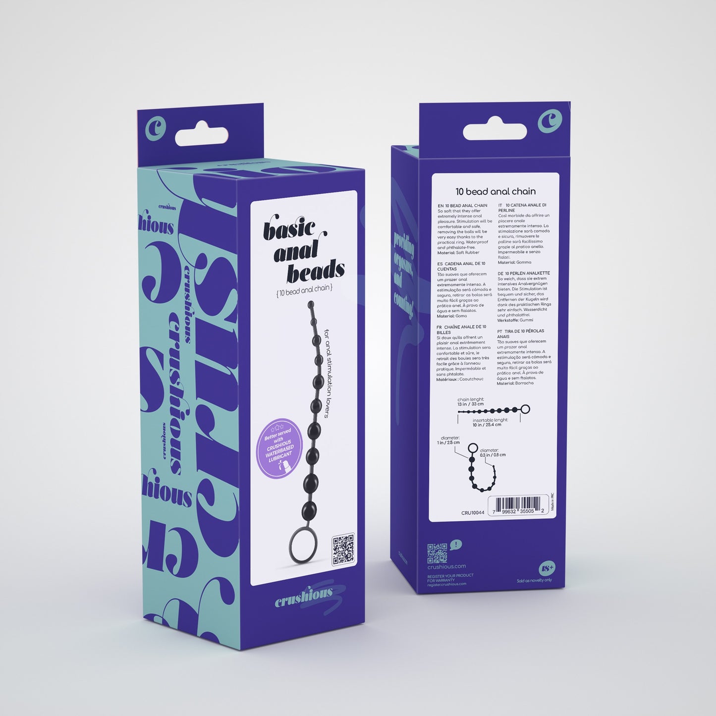 10 BEAD ANAL CHAIN BLACK