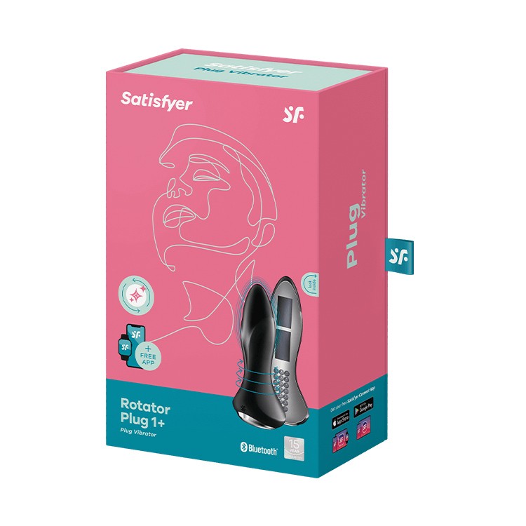 ROTATOR PLUG 1+ VIBRATING PLUG WITH APP BLACK