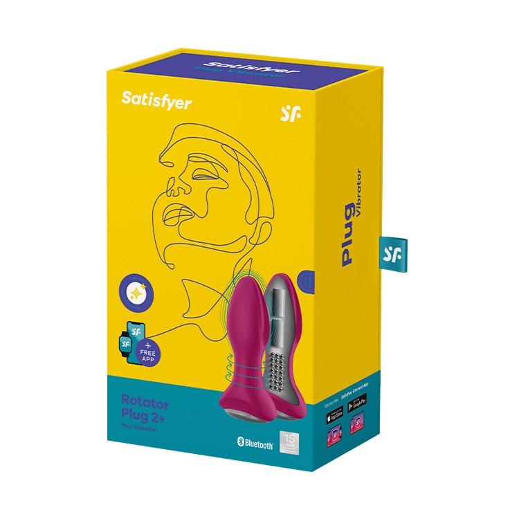 ROTATOR PLUG 2+ VIBRATING PLUG WITH APP FUCHSIA