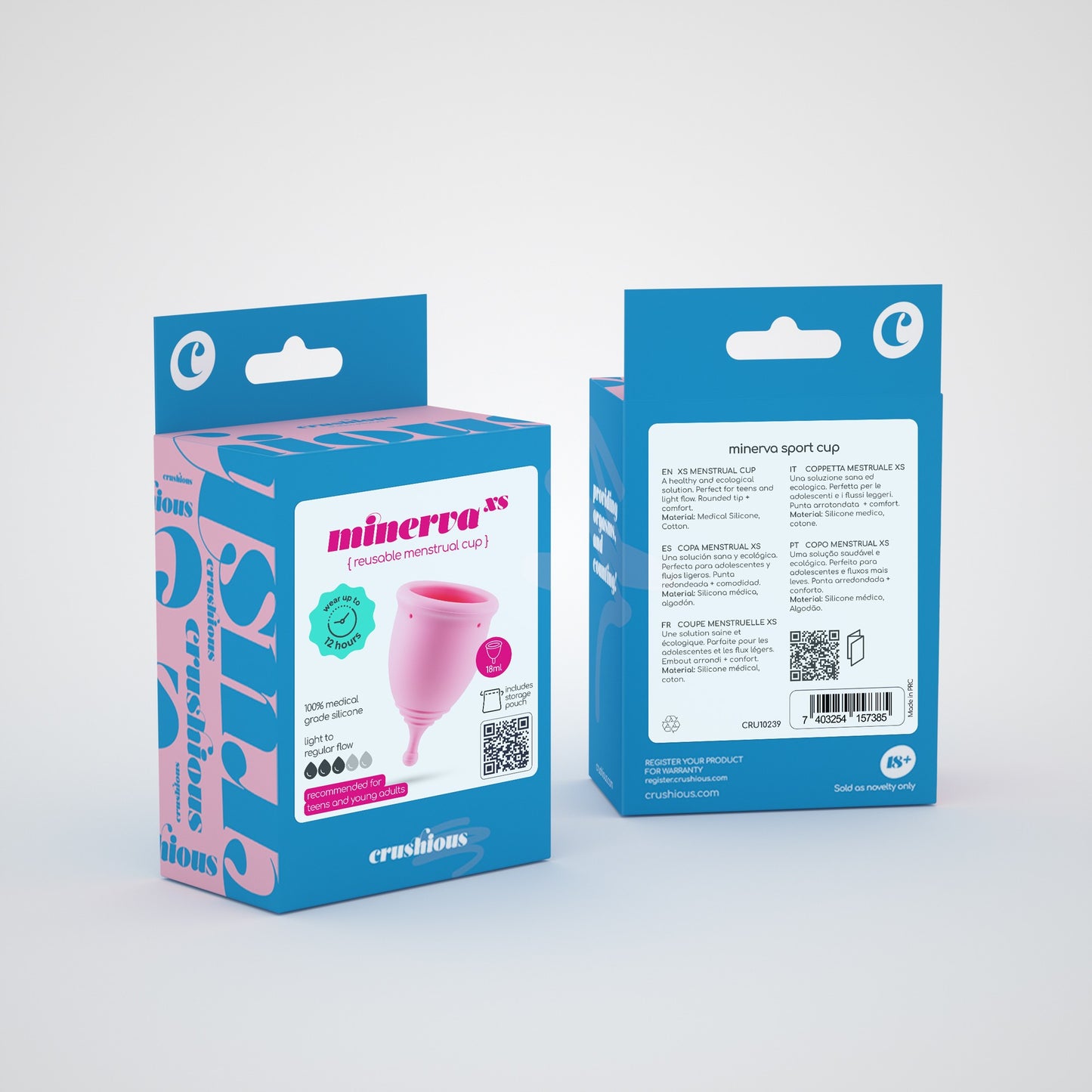 CRUSHIOUS MINERVA XS MENSTRUAL CUP WITH POUCH