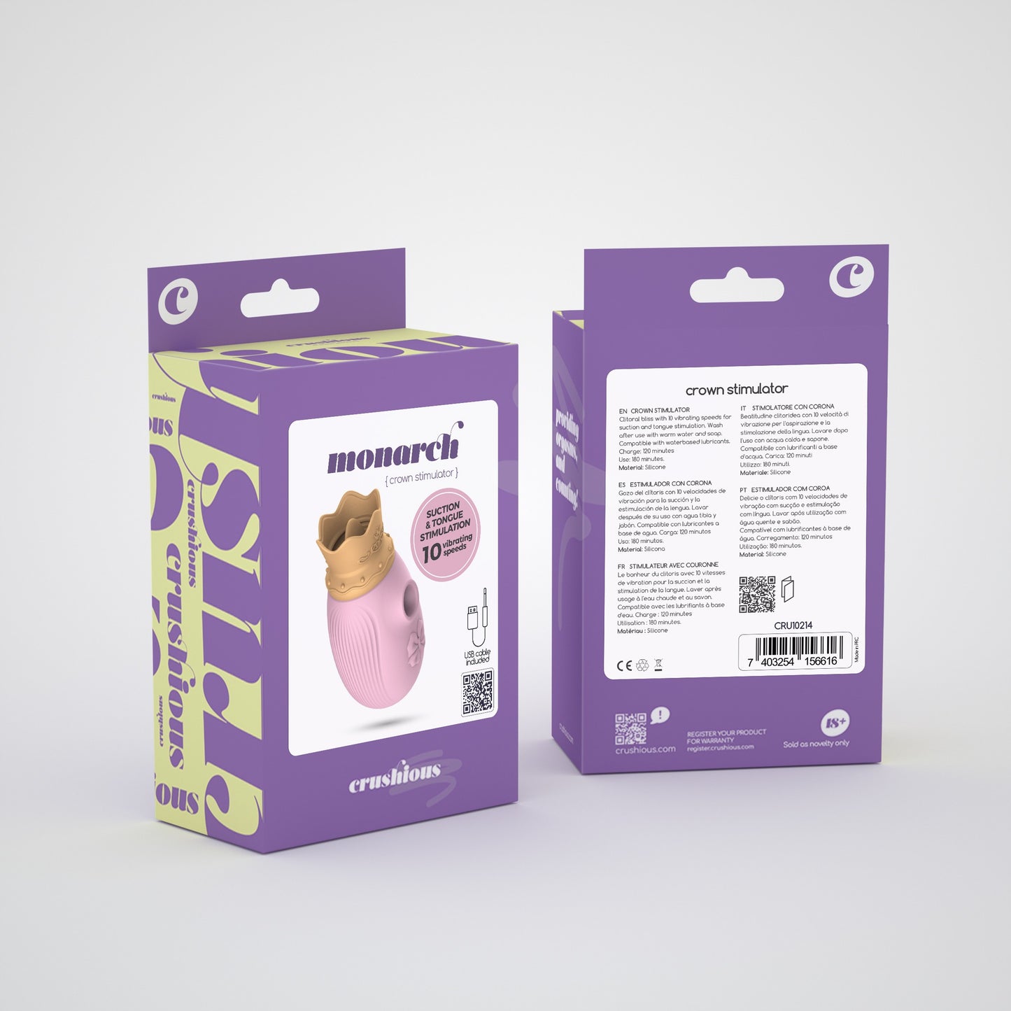 CRUSHIOUS MONARCH CLITORAL STIMULATOR PINK