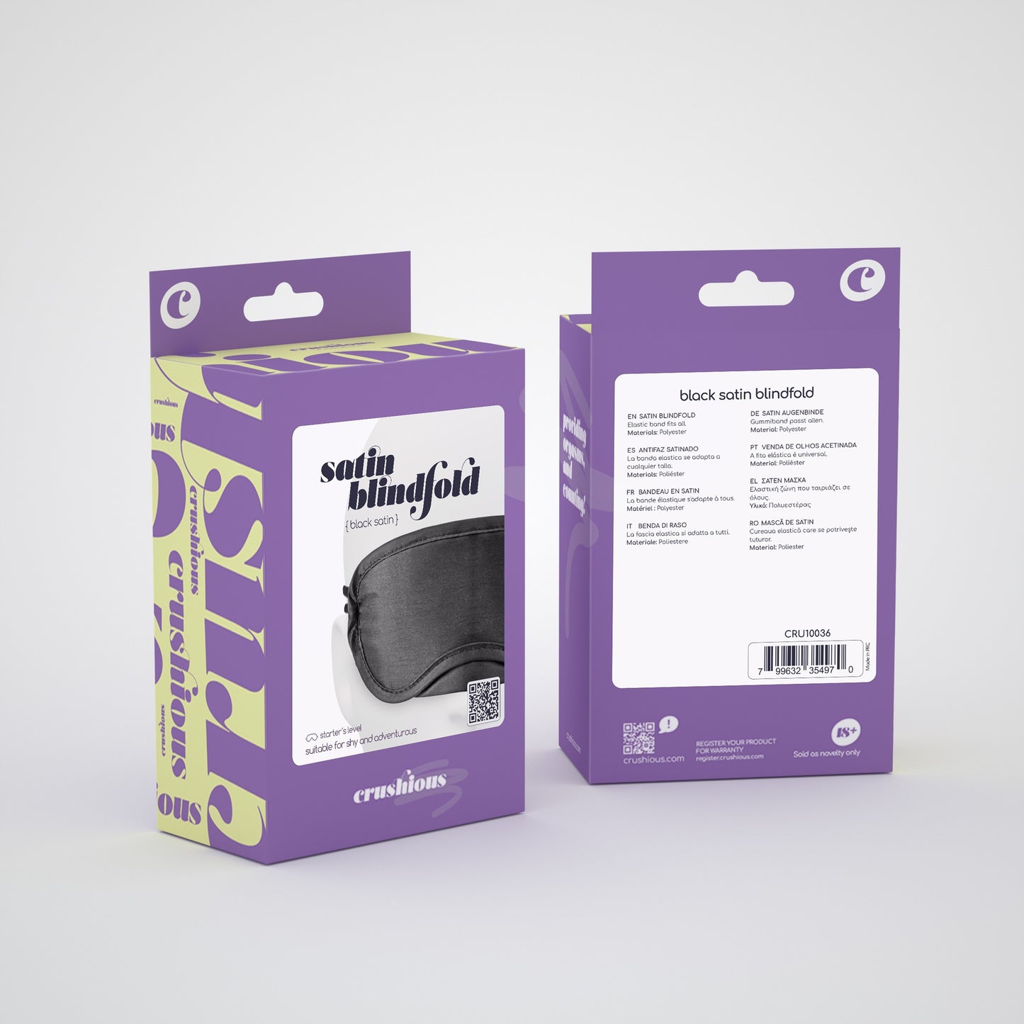 SATIN BLINDFOLD CRUSHIOUS BLACK
