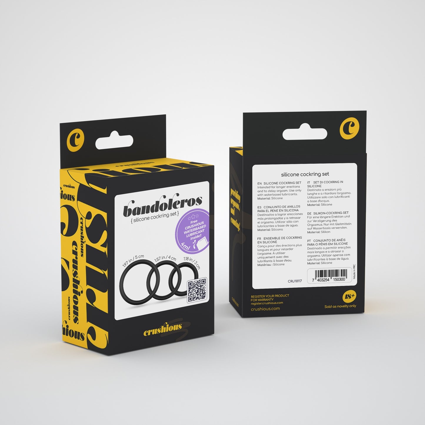 CRUSHIOUS BANDOLEROS SILICONE PENIS RING SET