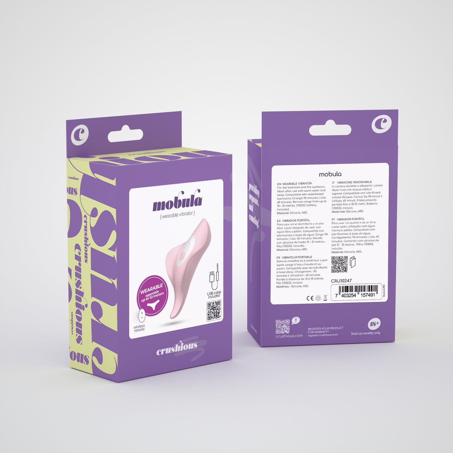 CRUSHIOUS MOBULA REMOTE CONTROLLED PANTY VIBRATOR
