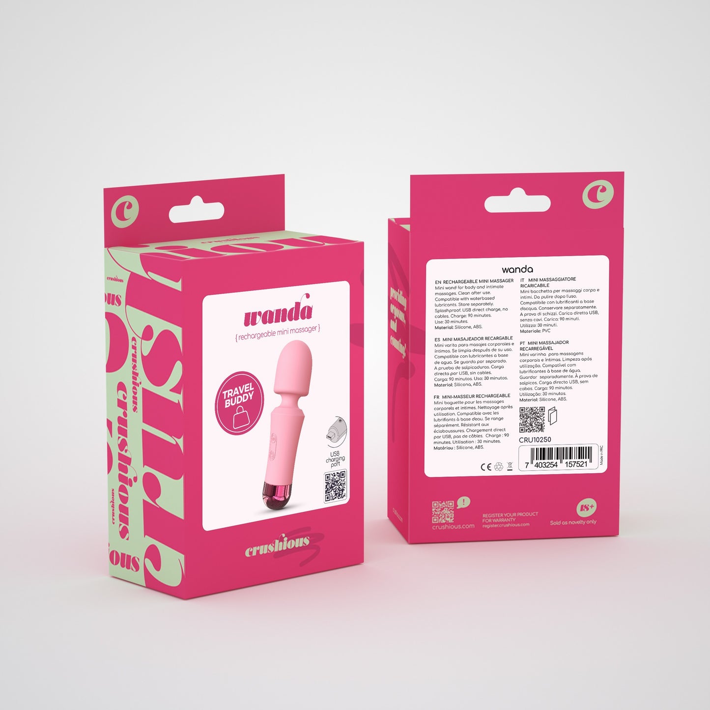 WANDA MINI RECHARGEABLE WAND PINK