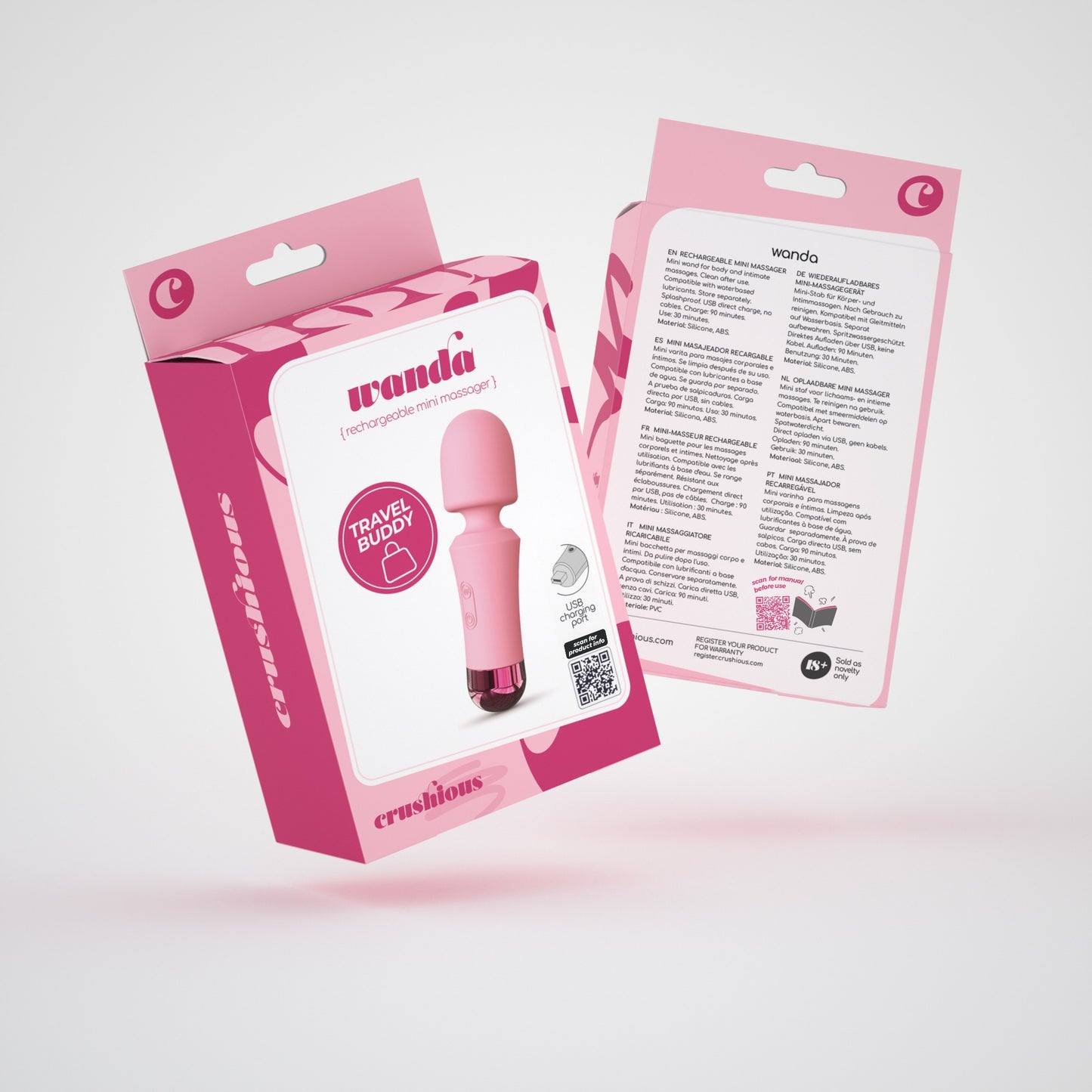 WANDA MINI RECHARGEABLE WAND PINK