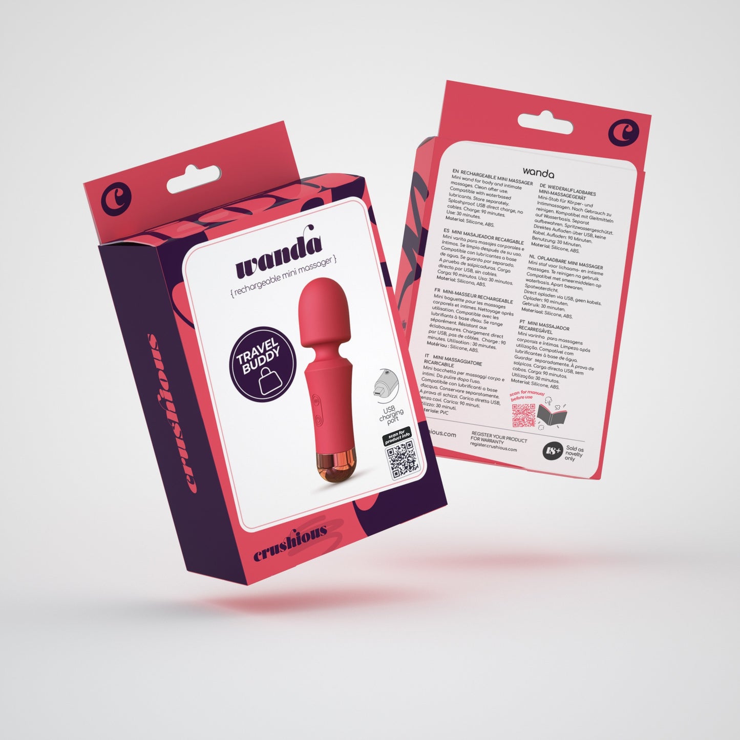 WANDA MINI RECHARGEABLE WAND TERRACOTTA