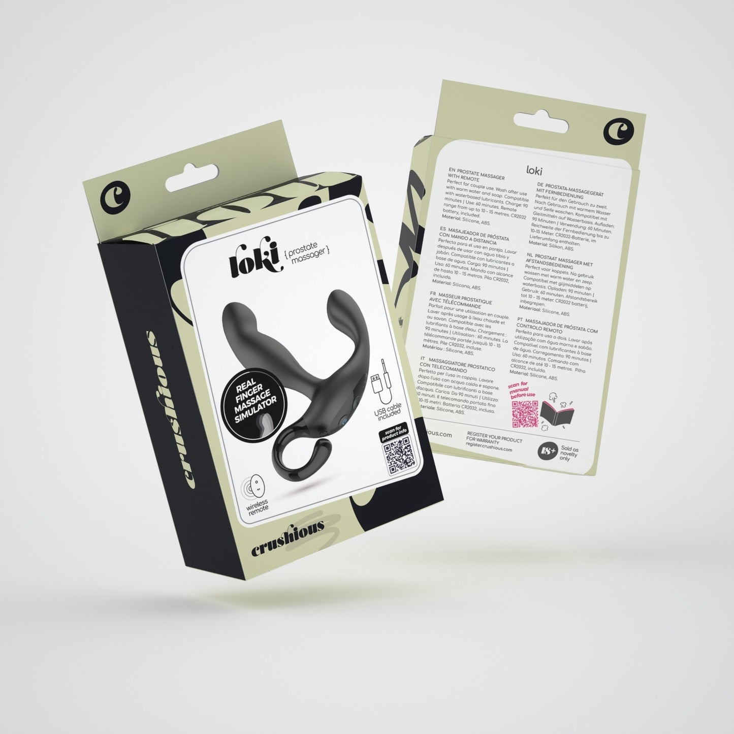 CRUSHIOUS LOKI REMOTE CONTROL RECHARGEABLE PROSTATE MASSAGER