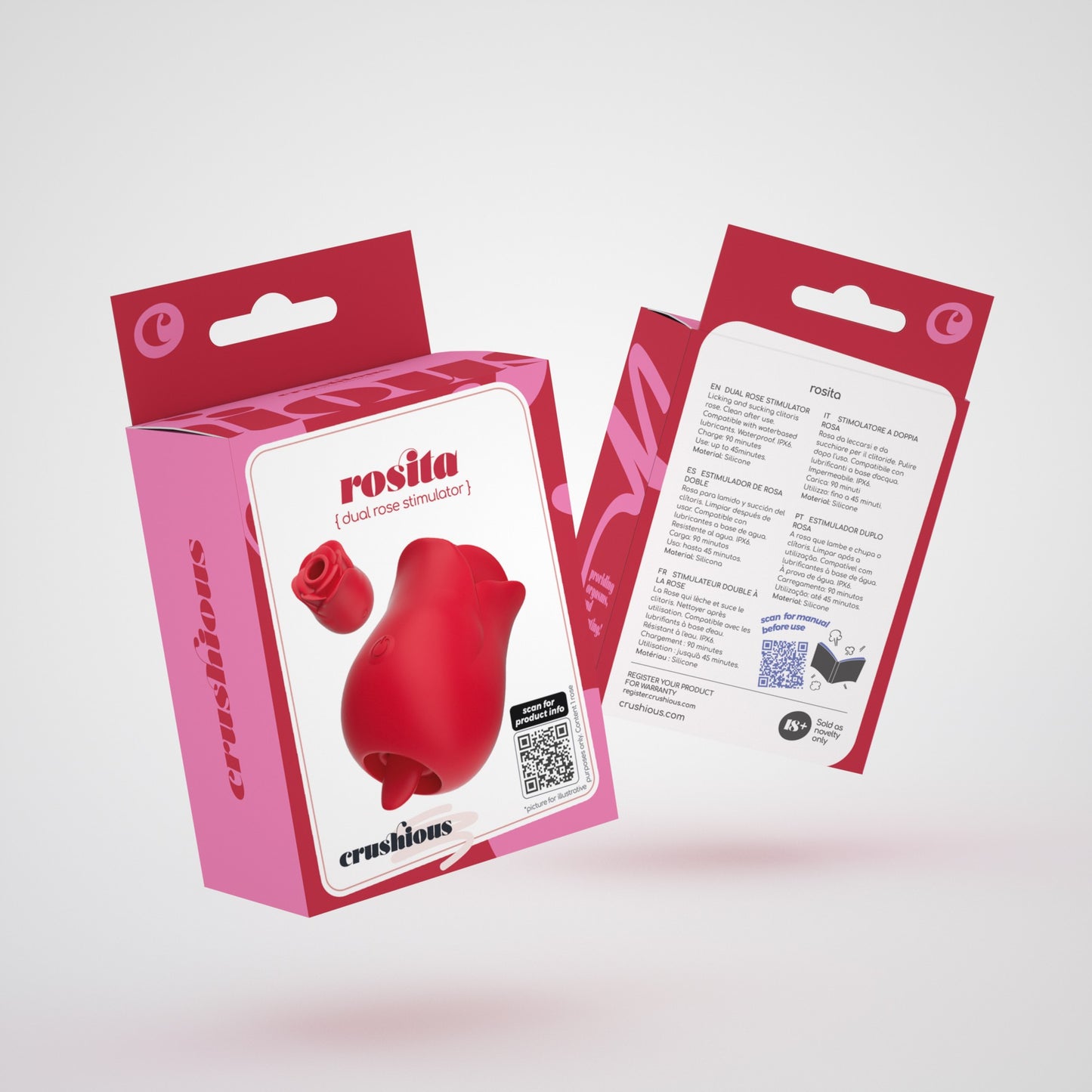 CRUSHIOUS ROSITA CLITORAL STIMULATOR WITH TONGUE