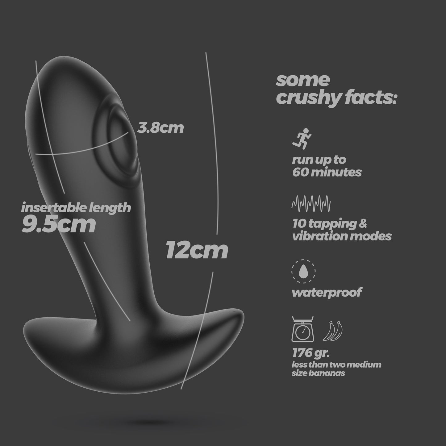 OCTO TAPPING ANAL PLUG WITH REMOTE CONTROL