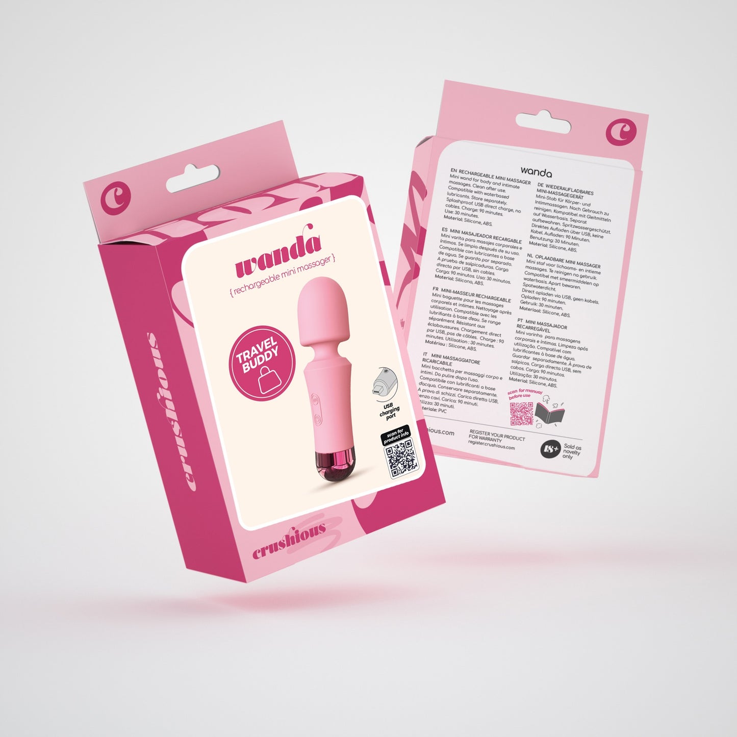 WANDA MINI RECHARGEABLE WAND PINK