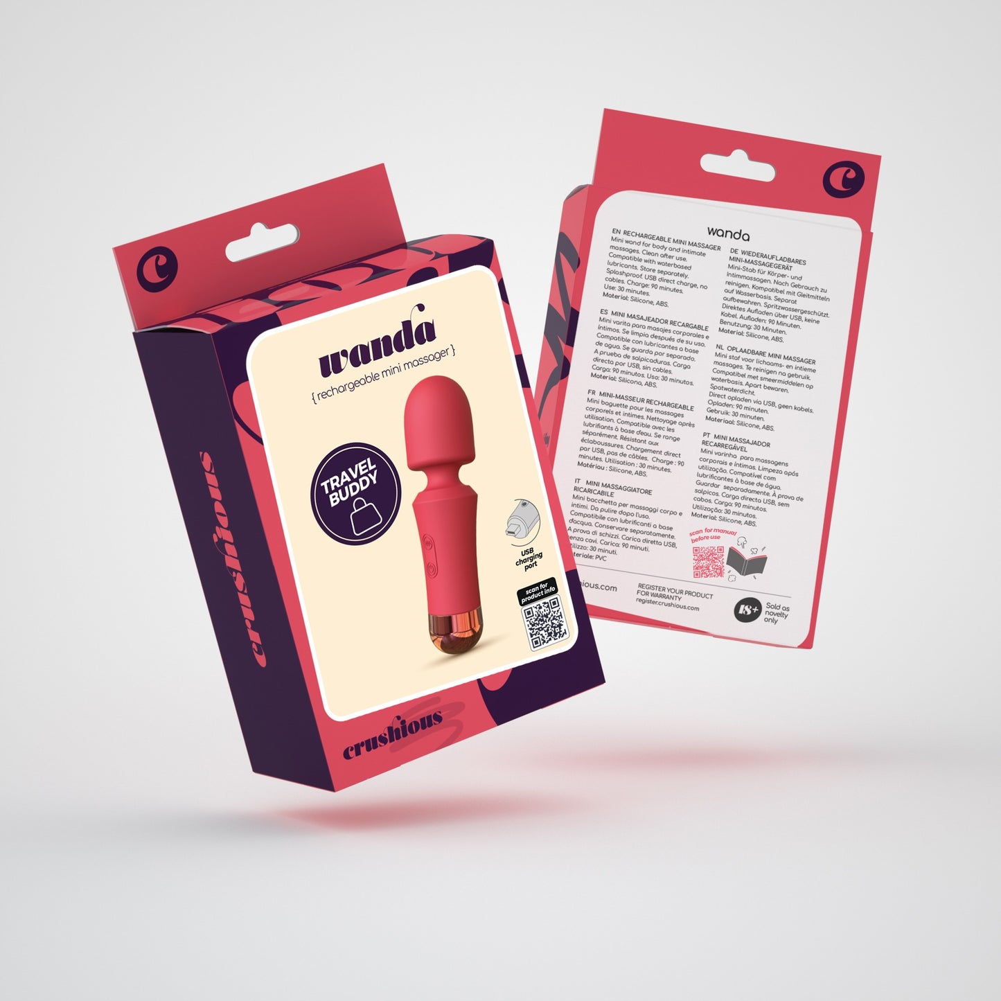 WANDA MINI RECHARGEABLE WAND TERRACOTTA