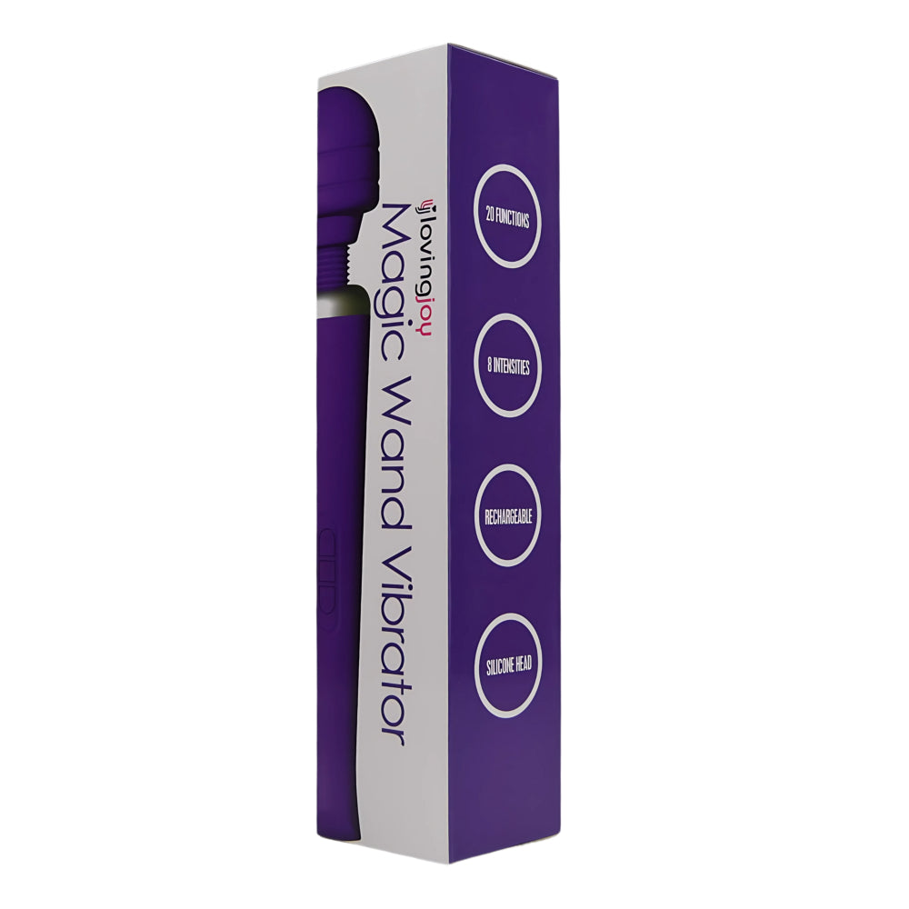 Rechargeable Magic Wand Vibrator Purple