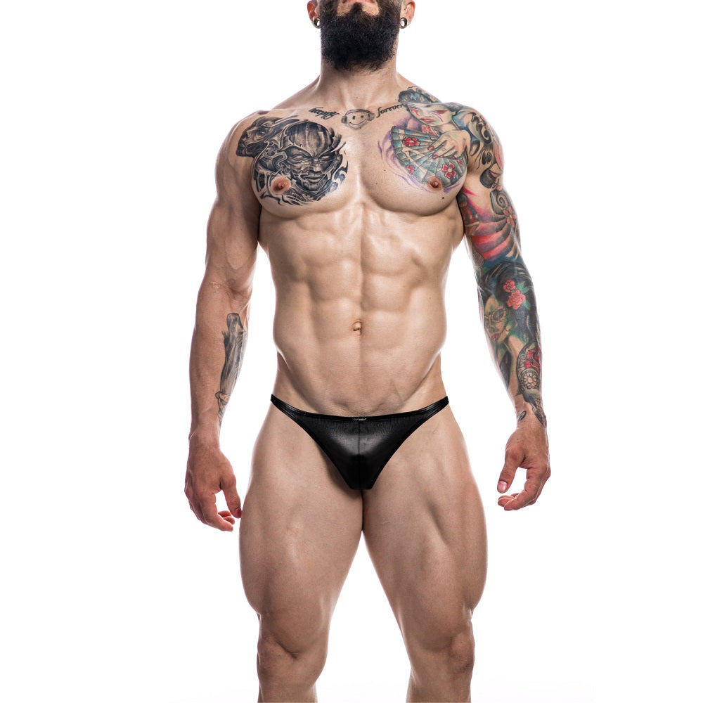 Brazilian Brief Black Leatherette