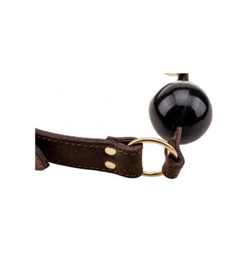 Nubuck Leather Solid Ball Gag