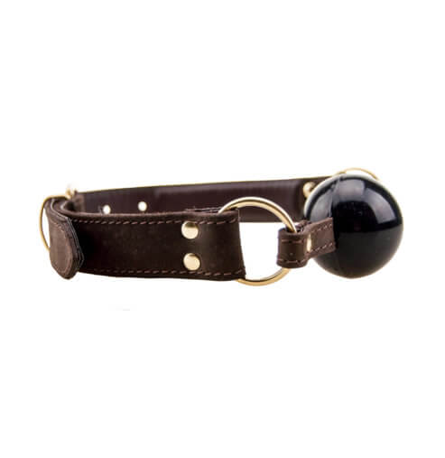 Nubuck Leather Solid Ball Gag