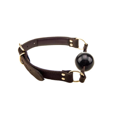 Nubuck Leather Solid Ball Gag