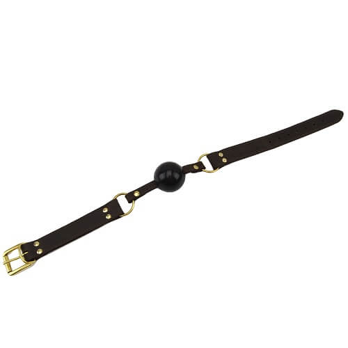 Nubuck Leather Solid Ball Gag