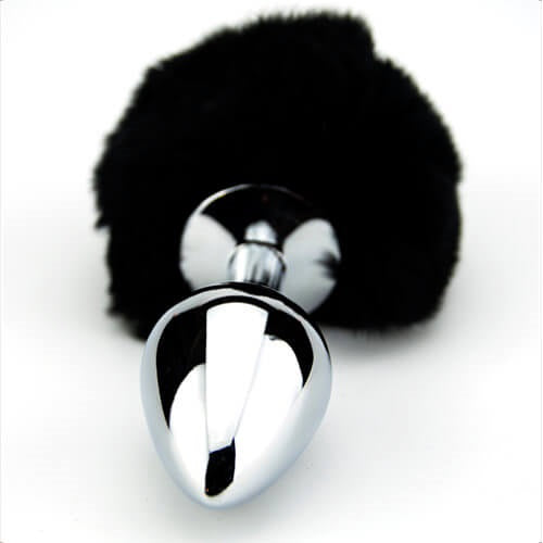 Black Bunny Tail Butt Plug