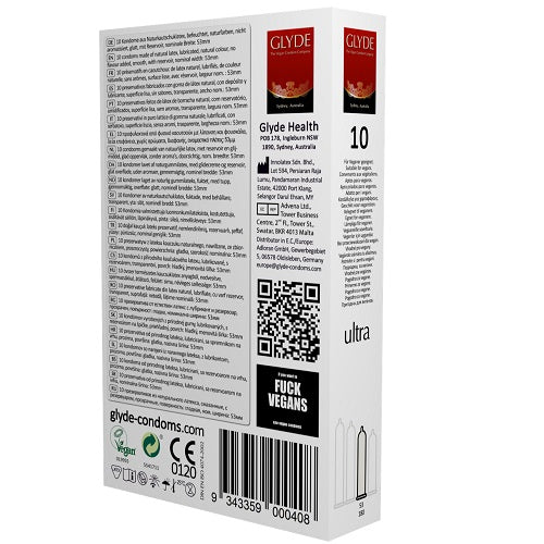 Ultra Vegan Condoms 10 Pack