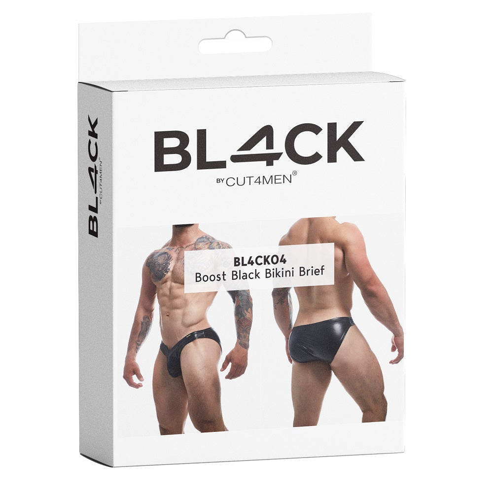 Boost Black Leatherette Bikini Brief