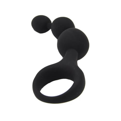Triple Ripple Anal Beads Black