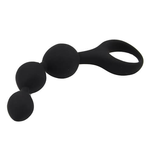 Triple Ripple Anal Beads Black