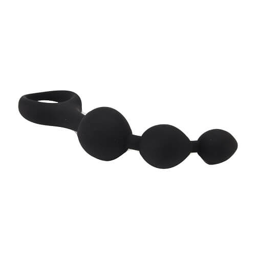 Triple Ripple Anal Beads Black