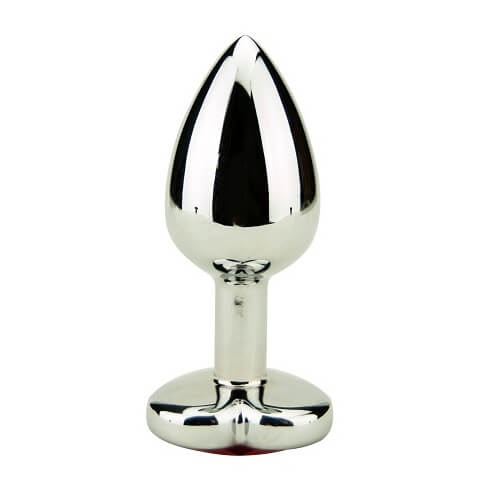 Heart Shaped Butt Plug-Silver