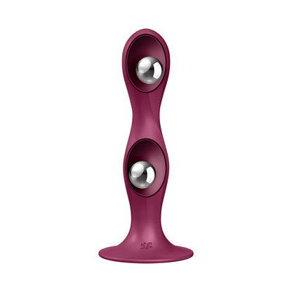 DOUBLE BALL-R WEIGHTED DILDO RED