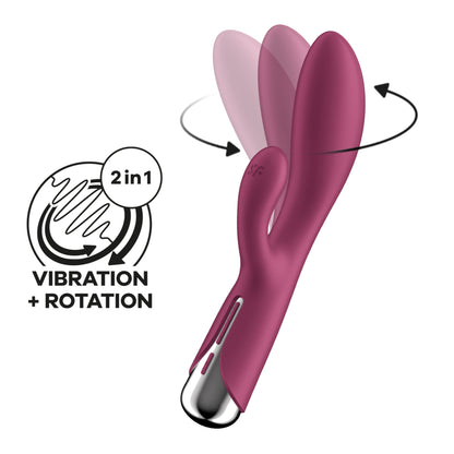 SATISFYER SPINNING RABBIT 1 VIBRATOR RED