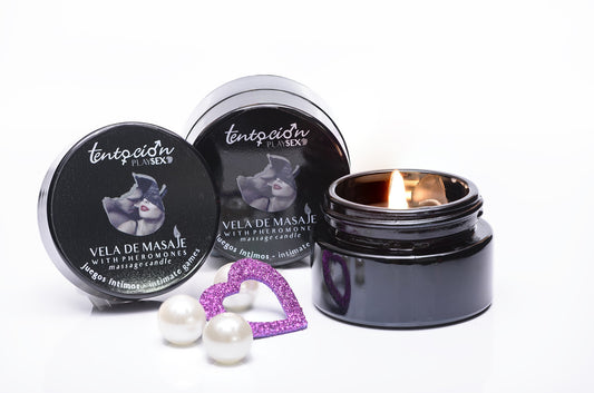CANDLE WITH PHEROMONES AROMA INTIMATE GAMES 20ML TENTACIÓN PLAY SEX